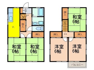 弥生メゾネットの物件間取画像